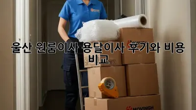 울산 원룸이사? 용달이사 후기와 비용 비교!