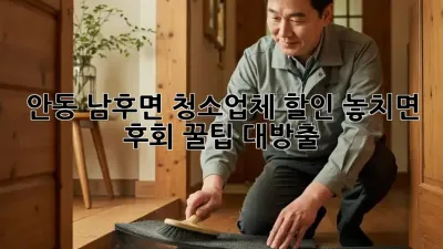 안동 남후면 청소업체 할인🚨 놓치면 후회! 꿀팁 대방출🍯