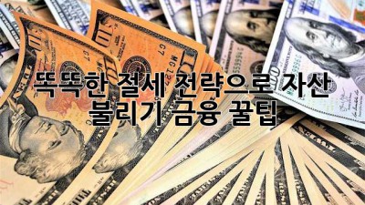 똑똑한 절세 전략으로 자산 불리기: 금융 꿀팁