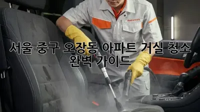 서울 중구 오장동 아파트 거실 청소 완벽 가이드